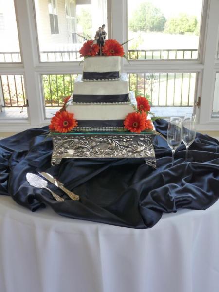 Brides cake with Orange Gerbers