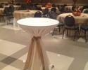 3 Piece Tables include: Metal Base, 42" Metal Pole and Wooden Tops.

6-30" Diameter Top @ $35/each.
6-24" Diameter Top @ $25/each.

Good Used Condition.

(Table Cloth & Burlap Ribbon Not Included.)

