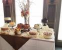 Dessert cake table for wedding