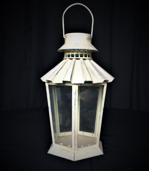 16-13" Metal Garden Lanterns Available @ $8/each. Like New Condition. (Florals, Votives & Candles Not Included.)