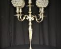 3-5 Arm Candelabras @ 32" for $85/each.

Heavy, High Quality Silver-Plated Metal.

Like New Condition.

