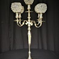 Elegant Silver & Acrylic Crystal Candelabras