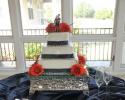 Brides cake with Orange Gerbers